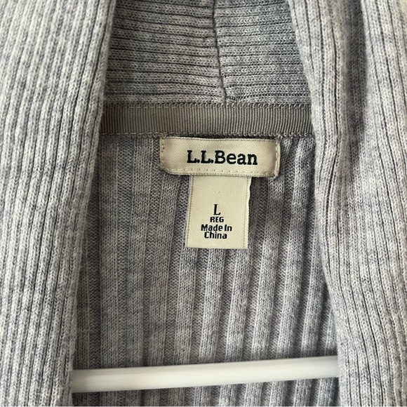 L.L.Bean Women's Sweater, Year-Round Open Cardigan, Gray, Large - Picture 4 of 4